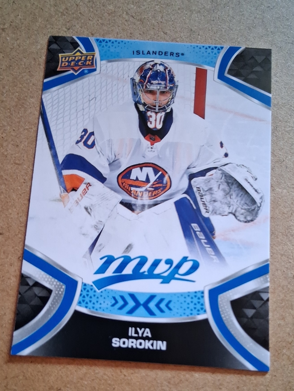 Ilya Sorokin New York Islanders MVP Hockey Card - Upper Deck